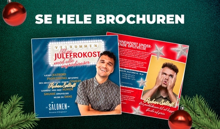 Julefrokost 2025 brochure med Ruben Søltoft