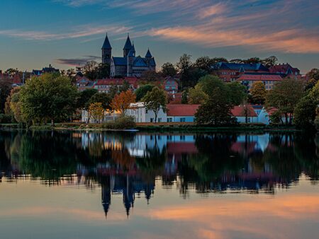 Evening atmosphere by the Viborg lakes and Golf Hotel Viborg