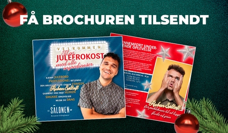 Julefrokost 2025 brochure med Ruben Søltoft